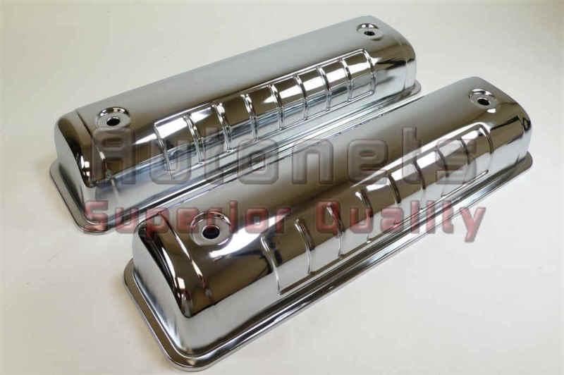 Chrome steel ford 54-64 valve cover y block 272 292 312 tall street hot rat rod