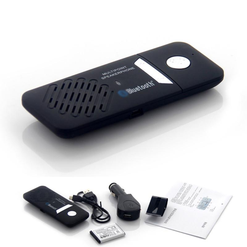 Wireless multipoint handsfree bluetooth v3.0 car kit speakerphone black + charge