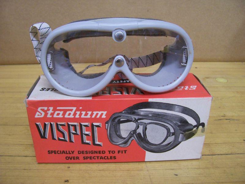 Nos vintage stadium helmet goggles motorcycle scooter