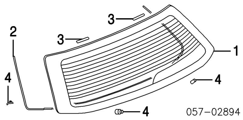 Fb21877ypn 2003-04 mitsubishi outlander rear window tint privacy window glass
