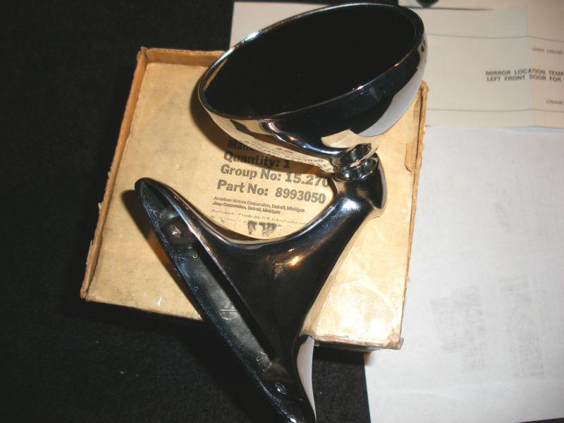 N.O.S.AMC MIRROR1968-1974 JAVELIN /AMBASSADOR & MATADOR OUTSIDE LEFT P/N 8993050, US $69.00, image 5