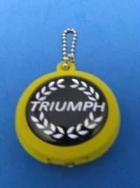 Triumph spitfire tr3 tr4 tr5 tr6 tr7 wreath key cover chain w light smiley #212