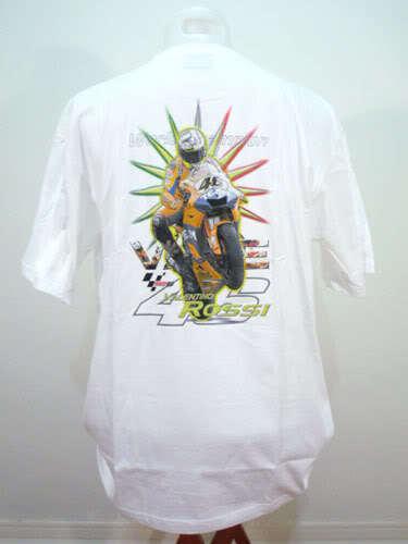 Valentino rossi 46 moto racing team white t-shirt size "xl" new!!