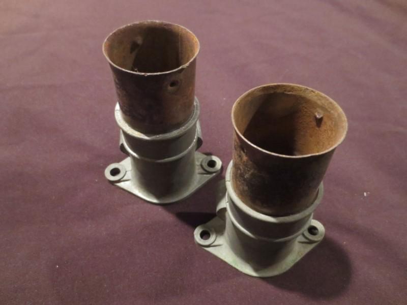 Purchase Pair of two vintage Ford flathead fuel pump mounts aluminum