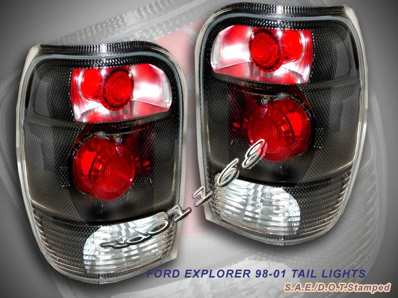 98 99 00 01 ford explorer/ mountaineer altezza tail lights carbon g2