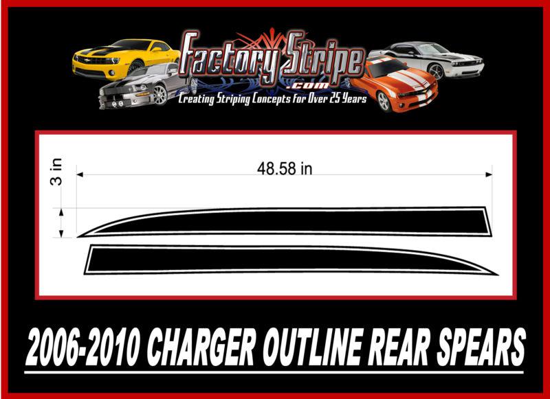 DODGE CHARGER REAR QUARTER OUTLINE SPEARS DECAL FACTORY STRIPE 2006 2010, US $24.00, image 7