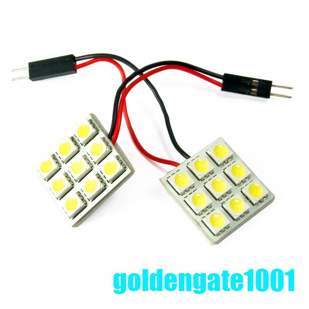 Hot 9 smd light bulb led white dome map interior circle panel xenon hid lamp new