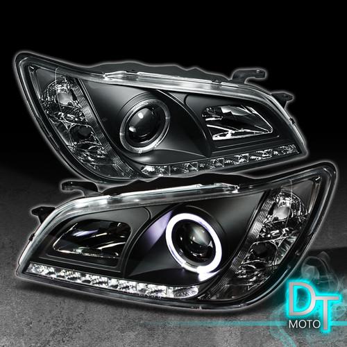 Purchase BLACK 0105 LEXUS IS300 HALO PROJECTOR HEADLIGHTS w/DAYTIME LED RUNNING LIGHTS in
