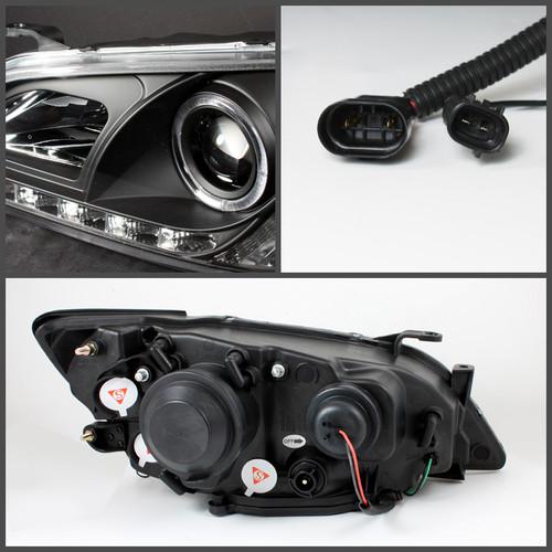 Purchase BLACK 0105 LEXUS IS300 HALO PROJECTOR HEADLIGHTS w/DAYTIME