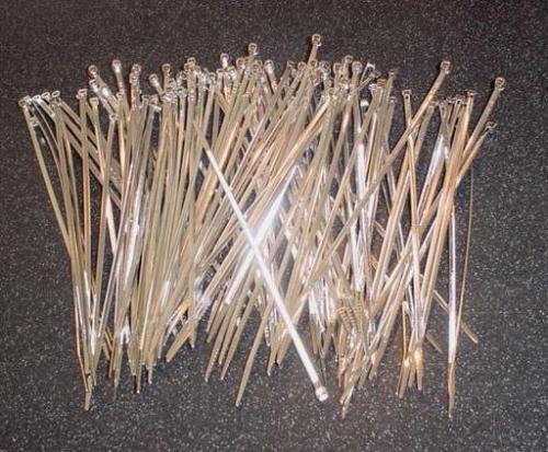 50 custom chrome plated cable & wire zip ties - new!!