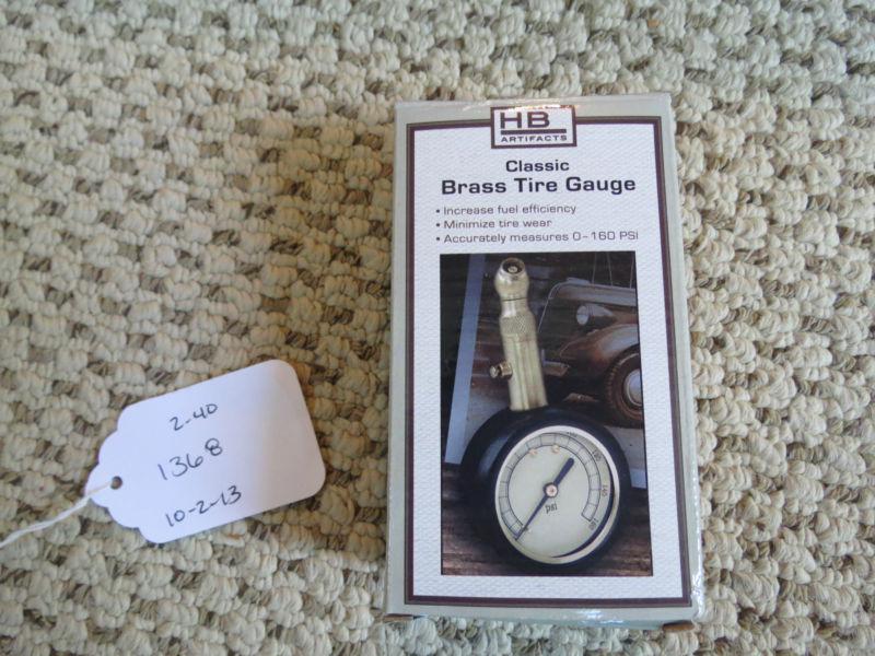 Classic brass tire gauge 