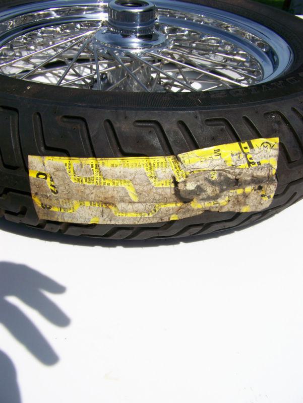 Purchase 60 Spoke Chrome Wheel Billet Hub w/ Dunlop 130/90/16 Harley