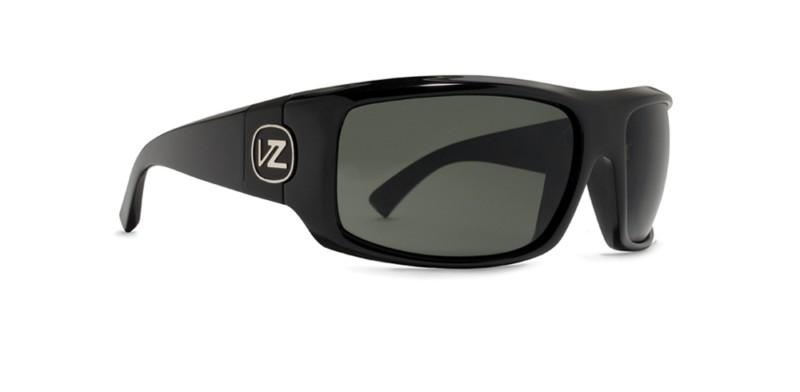 54-9917 von zipper clutch black satin with grey polarized lens