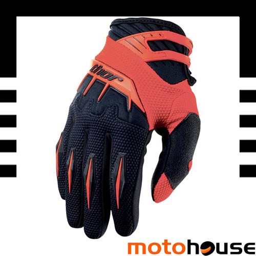 Thor youth 2014 spectrum gloves mx offroad dirt motocross red black 
