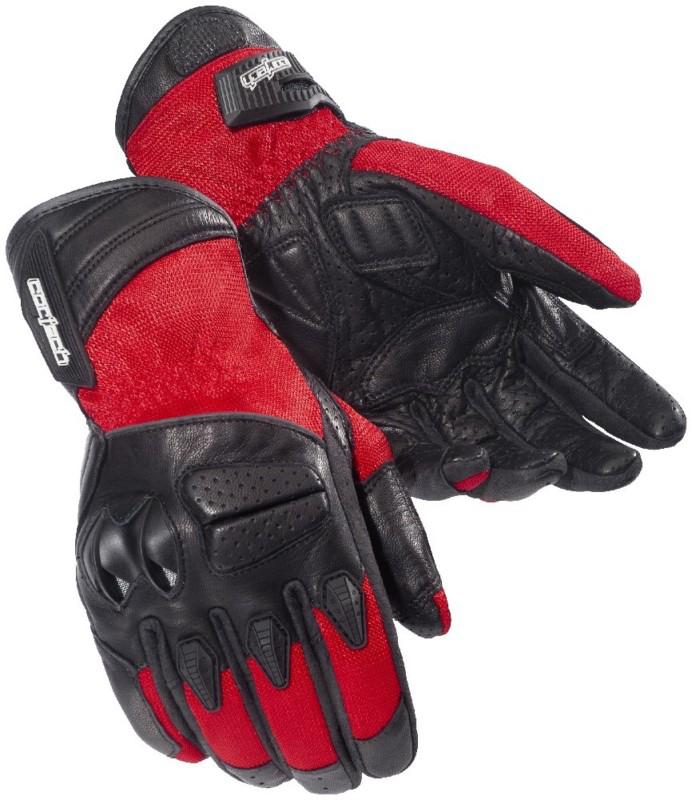 Cortech gx air 3 red xs mesh leather motorcycle gloves gx-air