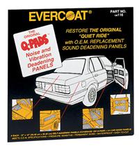 Fiberglass evercoat 116 q-pads (quiet pads) sound deadners pack of 6