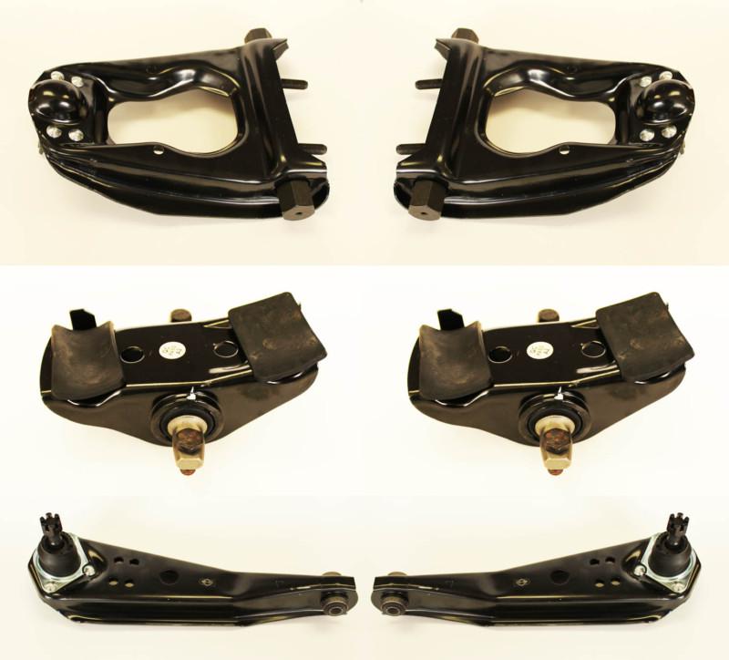 New! mustang suspension kit upper & lower control arms & spring saddles 6pc set