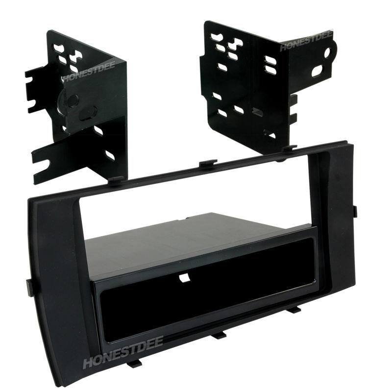 Prius c car stereo matte black iso-din radio install dash kit w/ pocket 99-8239b