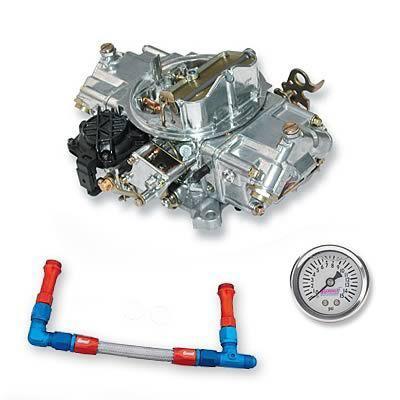 Summit racing carburetor and fuel line pro pack 4-bbl 570 cfm vacuum secondaries