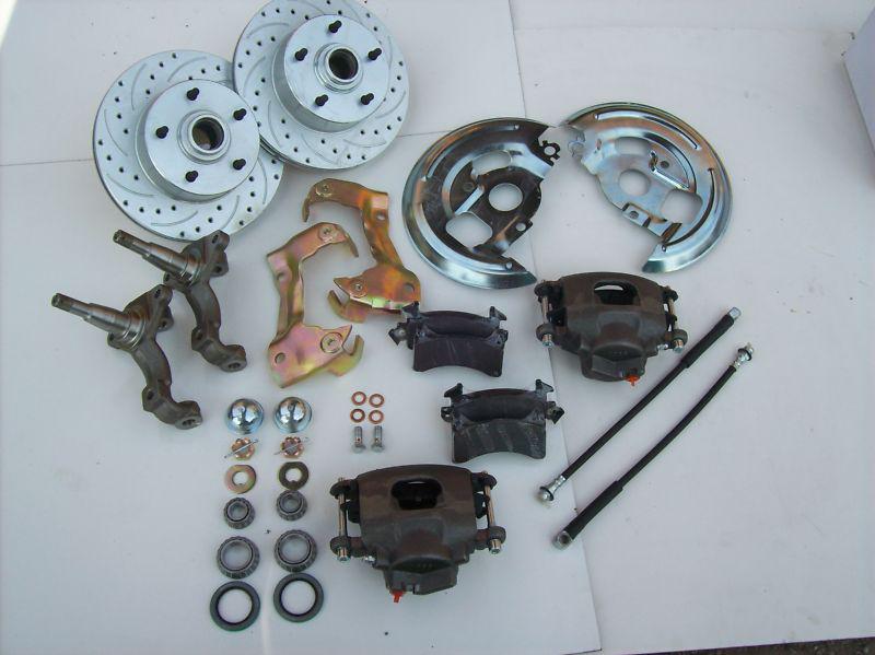 Gm afx body front disc brake conversion kit calipers and rotors !!! new (afxfd)