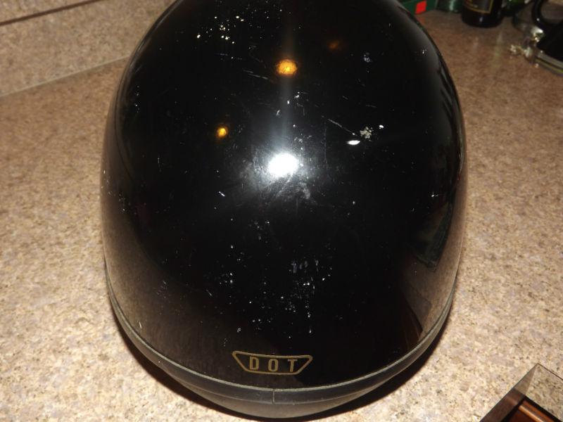 VINTAGE Motorcycle Racing Helmet SHOEI S-20 Black Size M Riding Cafe Moto BOBBER, US $50.00, image 4