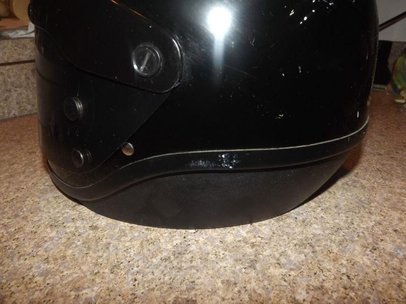 VINTAGE Motorcycle Racing Helmet SHOEI S-20 Black Size M Riding Cafe Moto BOBBER, US $50.00, image 5