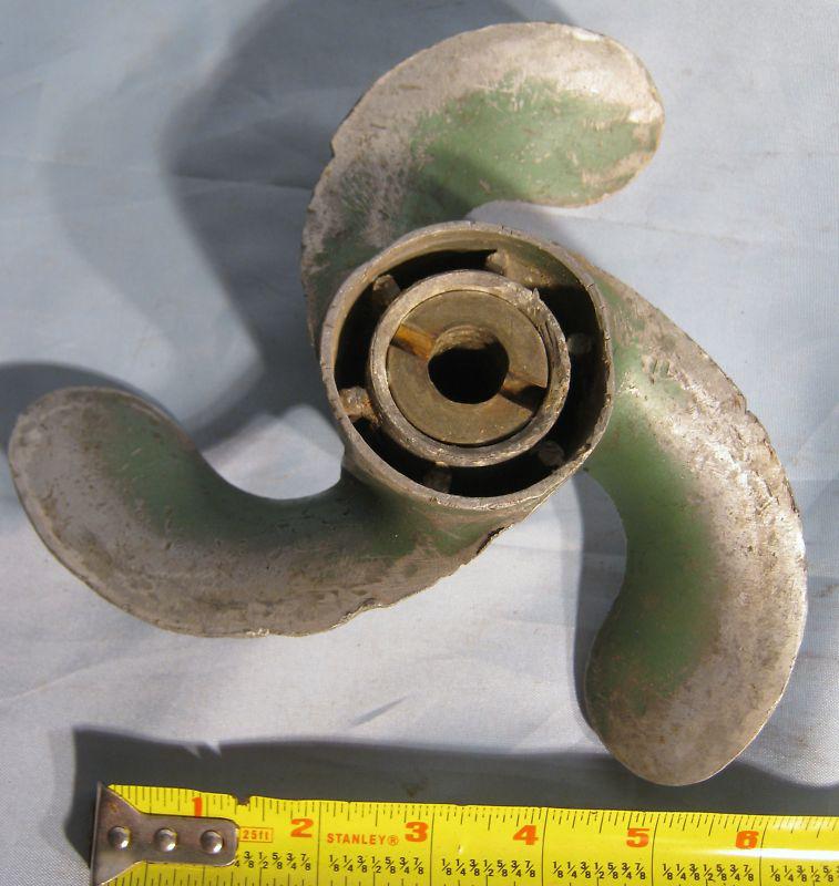 Vintage 3 Blade Aluminum Boat Outboard Propeller For Repair or Decoration, US $15.99, image 5