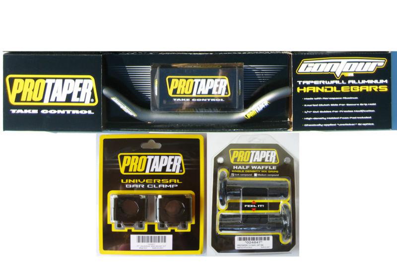 Pro taper protaper contour handlebar universal low bend bar pad mount kit grips