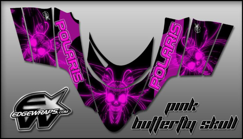 Polaris dragon,shift,rmk, i.q.,switchback graphics kit - pink butterfly skulls 