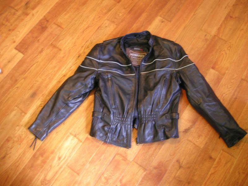 Thinsulate howards exclusive leathers motorcycle jacket size xl with removlining