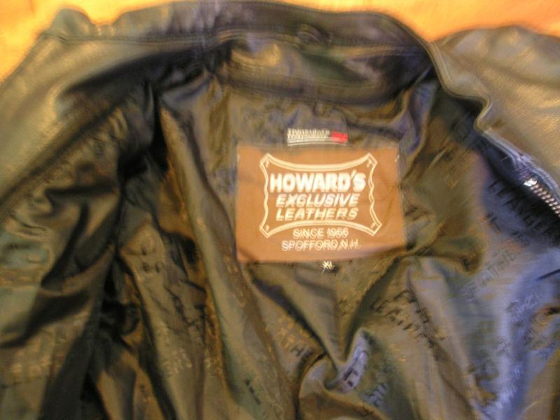 thinsulate howards exclusive leathers motorcycle jacket size xl with removlining, US $29.99, image 4