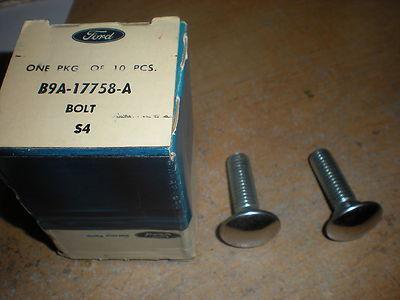 Nos 1960 1961 ford starliner sunliner galaxie front bumper bolts pair b9a-17758-