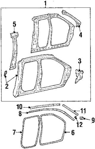 Dodge 55372135ab genuine oem factory original uniside panel