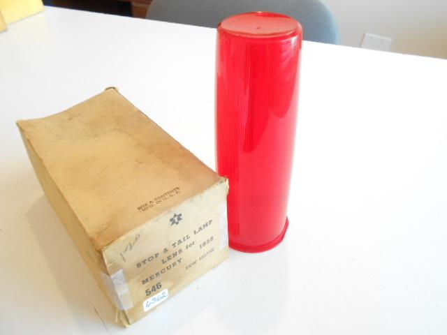1958 mercury stop & tail light lamp lens nors