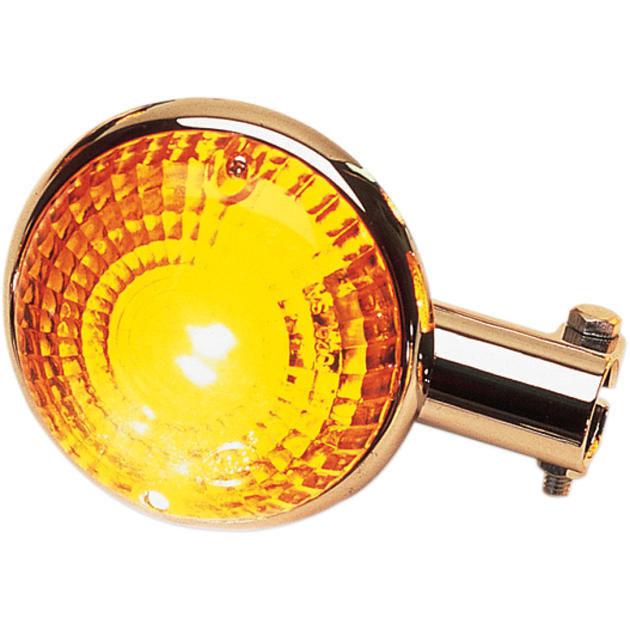 K&s dot turn signal d/f front chrome amber fits yamaha xvz1300tf venture 99-04