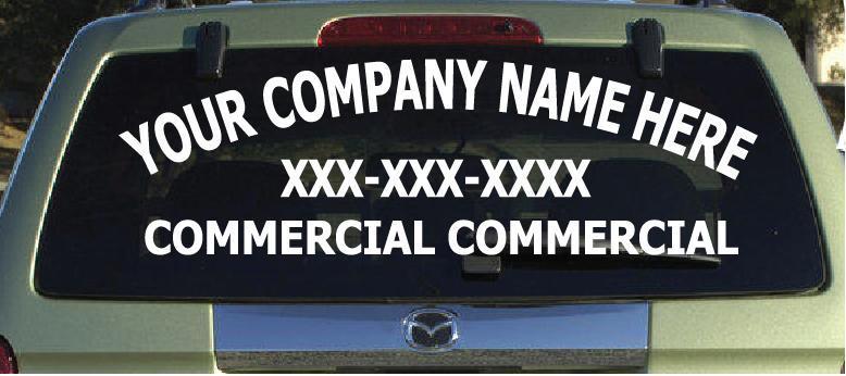 Custom vehicle lettering 3 lines 18" x 40"