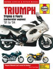 Triumph 750 900 1200 repair service manual shop book guide triples fours 91-04