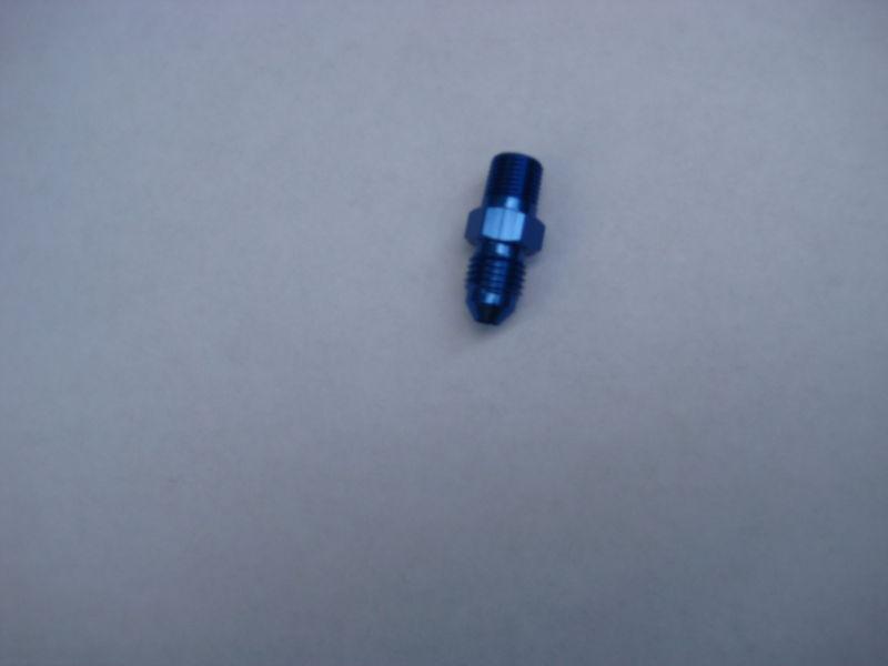 Nos/nitrous/nx/zex/edelbrock/holley/ 4an x 1/8"npt blue fitting #17960 look-wow!