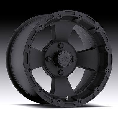 14" vision 161 bruiser atv wheels 14x8 4x110 bs2" matte black 161-148110b2