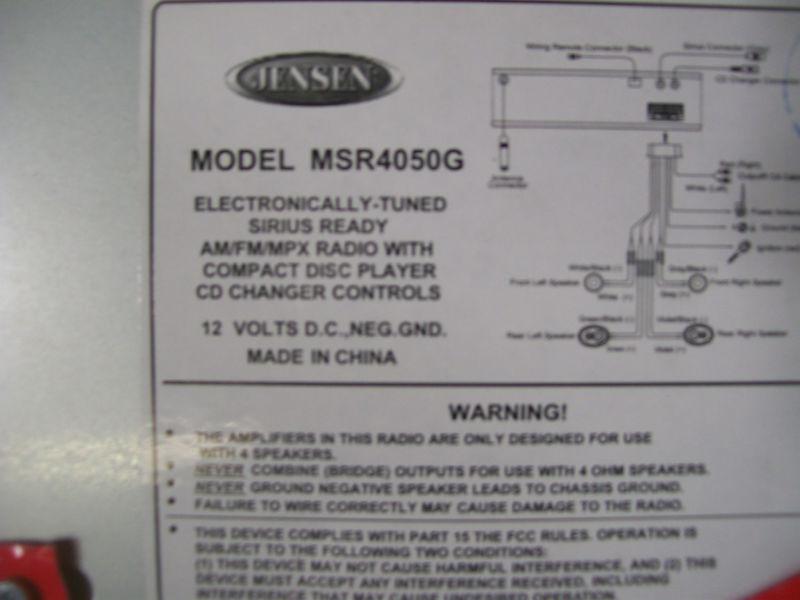 JENSEN AM/FM/CD PLAYER, US $50.00, image 9