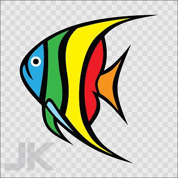 Decals sticker fish salt water aquarium l 0500 xf93z