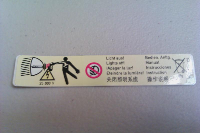 Bmw information labels