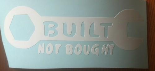 8" wrench built  vinyl decal sticker chevy ford dodge