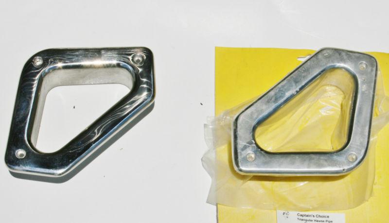 Capain choice triangular hawse pipe 316 ss cast chris craft hatteras yacht boat