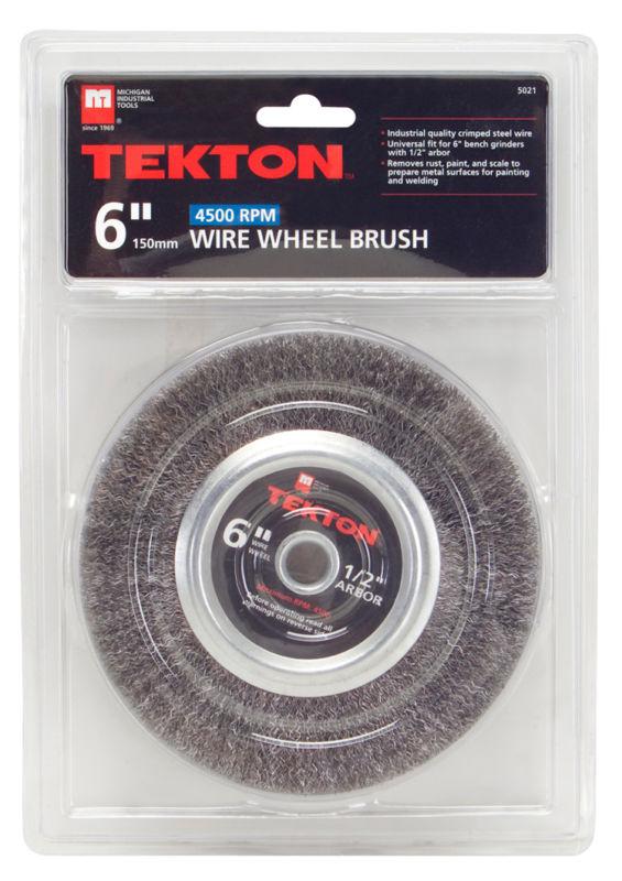 New - 6" wire wheel - fits 6-inch bench grinders with 1/2" arbor(mounting hole)