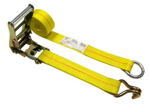 Car tie down lasso straps w/ j hooks. 2" x 10'  (2)