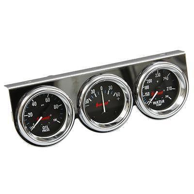 Summit gauge kit analog 09 series 2 5/8 in oil psi water temperature ammeter