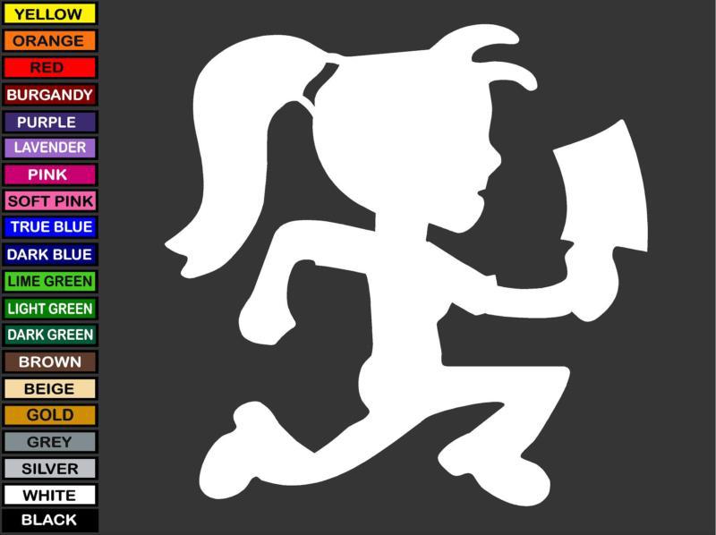 5" x 5" hatchetman juggalette posse, icp,window,atv,music, vinyl decal sticker