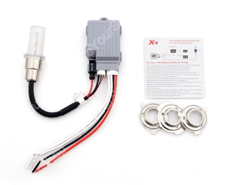 Universal moto headlight 35w xenon hid bulb ballast conversion kit blue light