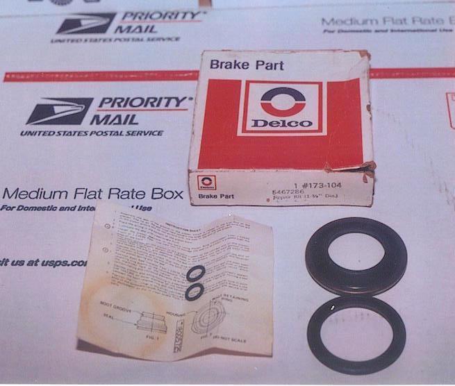 1965 66 67 corvette original nos delco disc brake caliper seal repair kit